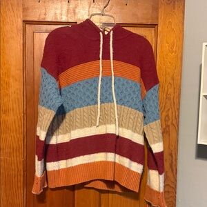 Hem & Thread Multicolor Knit Hoodie